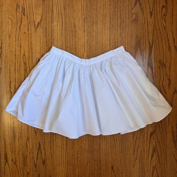 Free People Optic White Gaia Pocket Skirt Size L Boho Mini Skirt Fall Outfit - Picture 1 of 5